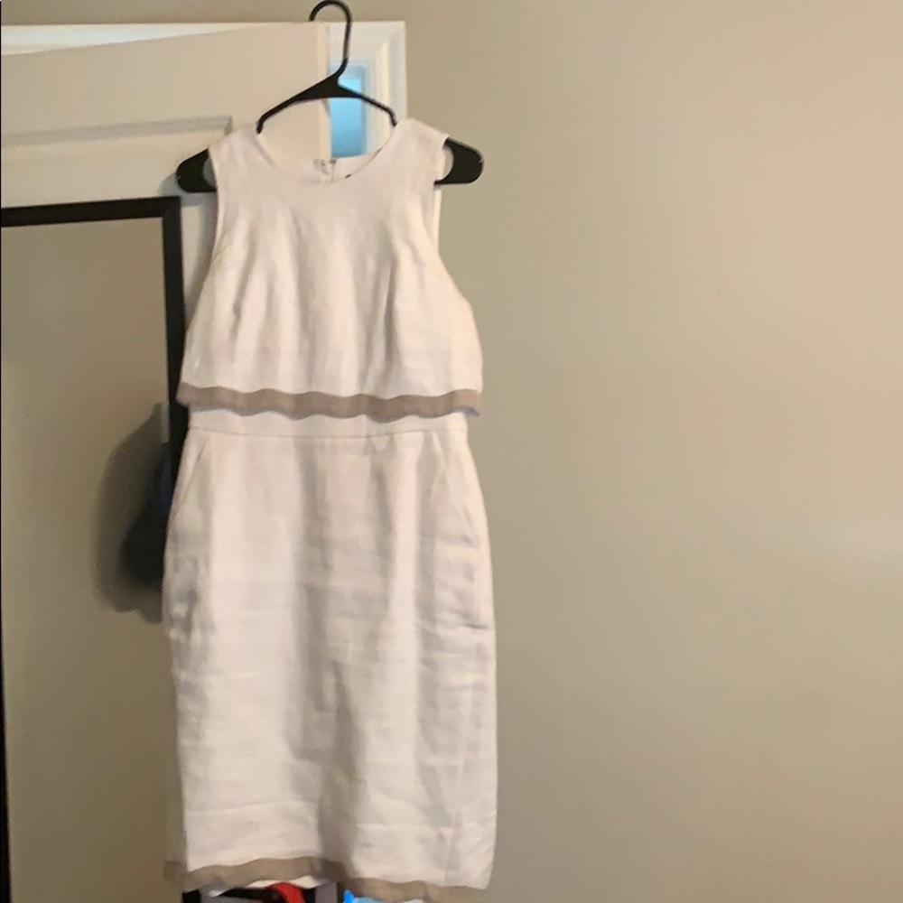 JCrew White Linen Dress Size 6